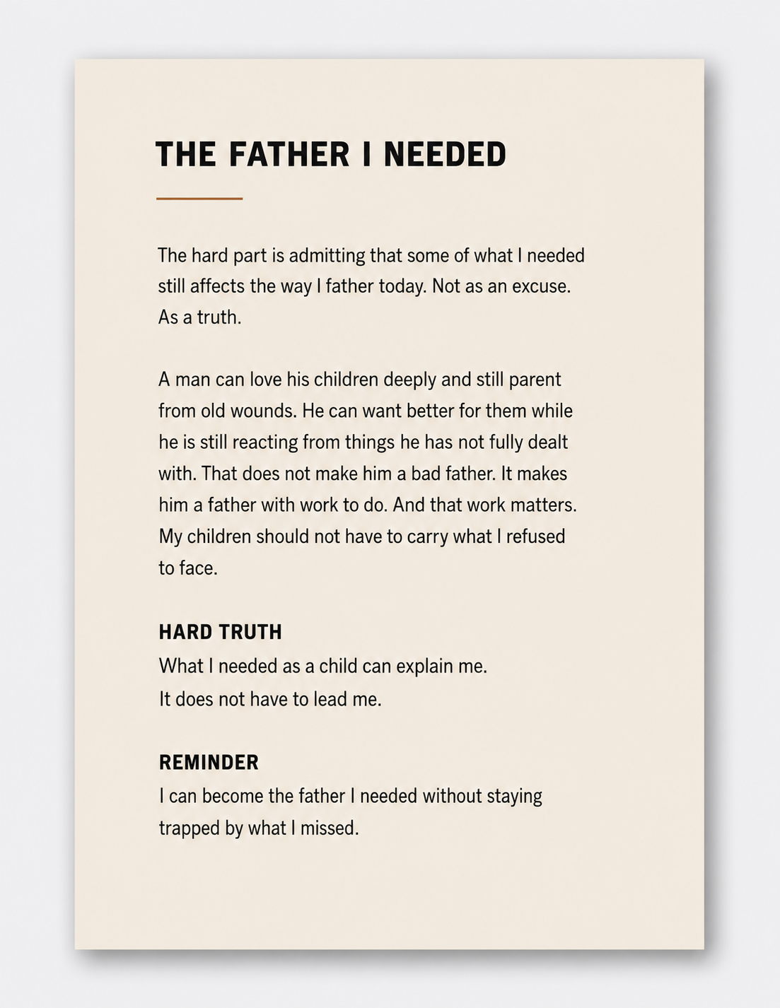The Father I Am Becoming Workbook